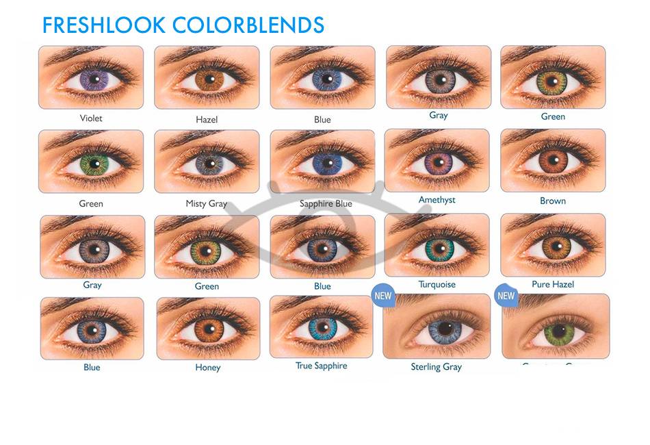 Цветные контактные линзы ciba vision freshlook colorblends