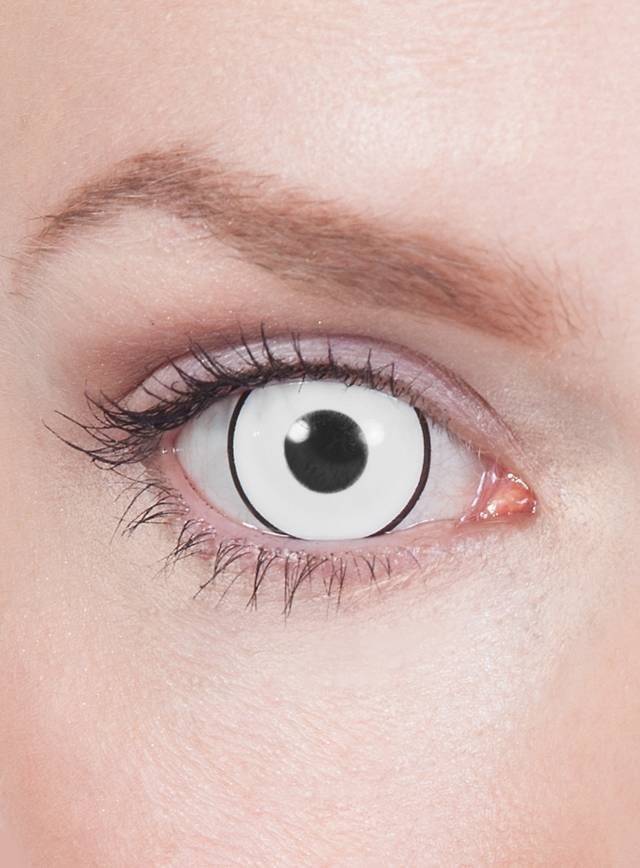 Линзы белые – глаза без зрачков: склеральные линзы с диоптриями