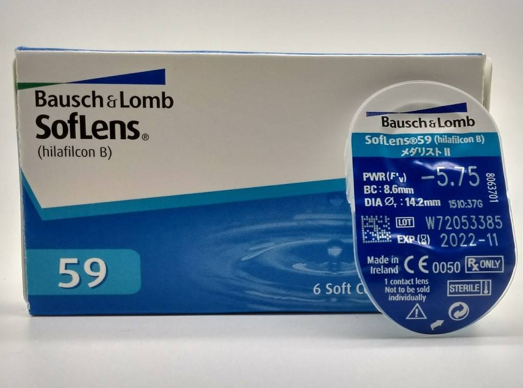 Контактные линзы bausch&lomb soflens 59