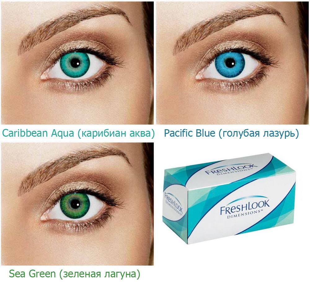 Топ-3 вида контактных линз от freshlook