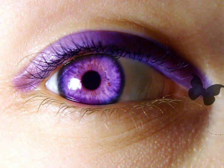 Фиолетовый цвет глаз: мистификация или реальность