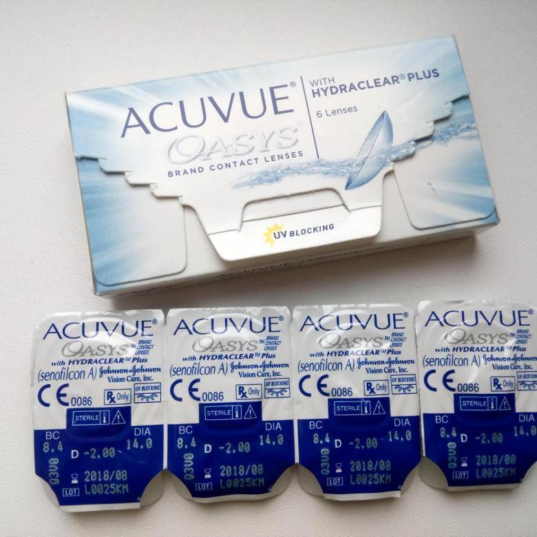 Двухнедельные контактные линзы acuvue oasys (акувью оазис) (уп. 2 линзы)