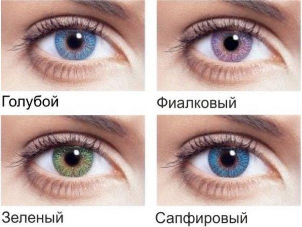 Линзы зеленые, серые и голубые – цветные контактные для глаз
