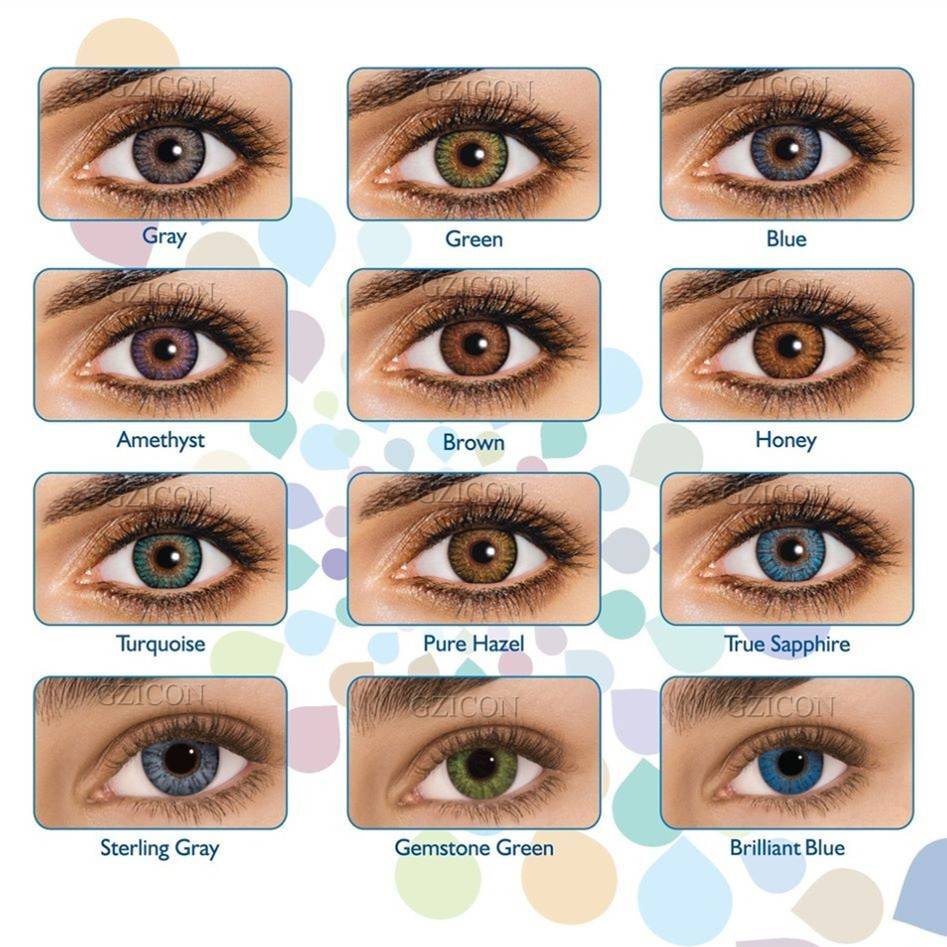 Линзы зеленые, серые и голубые – цветные контактные для глаз