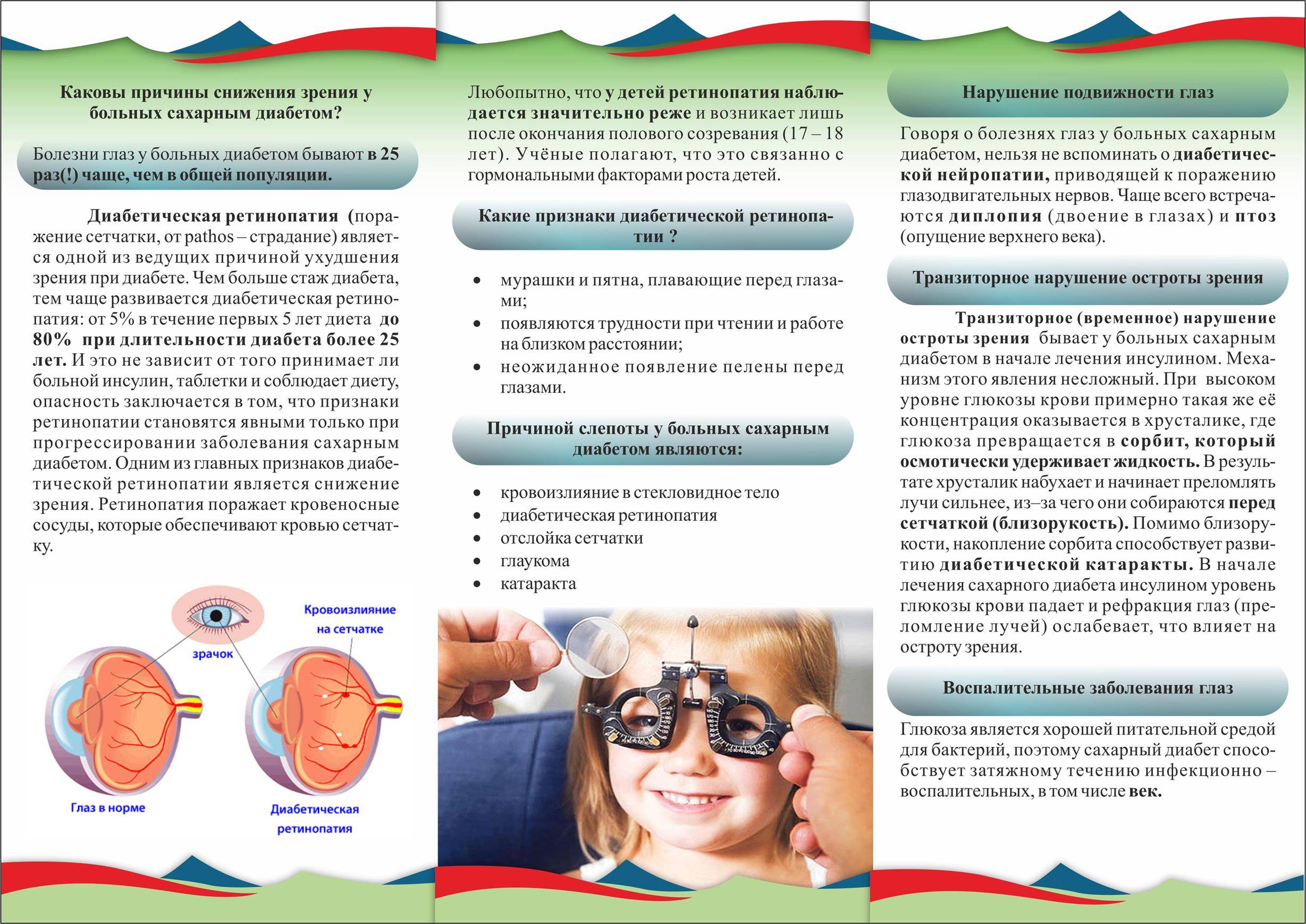 Симптомы ухудшения зрения у детей, взрослых, при беременности