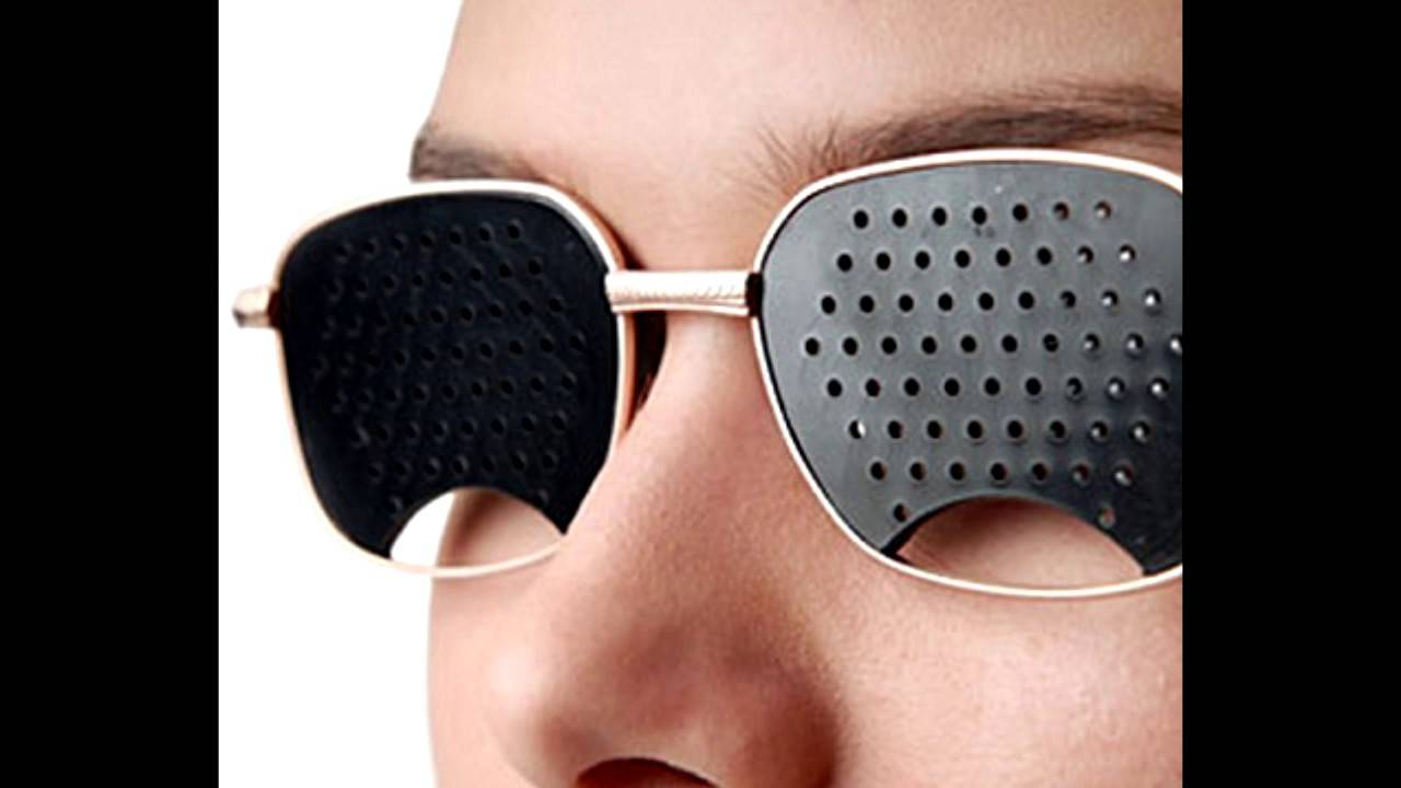 Очки тренажеры с дырочками для улучшения зрения (перфорационные очки)