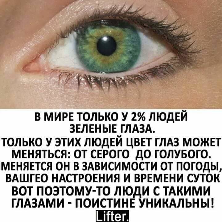Значение зелёных глаз у мужчин и женщин