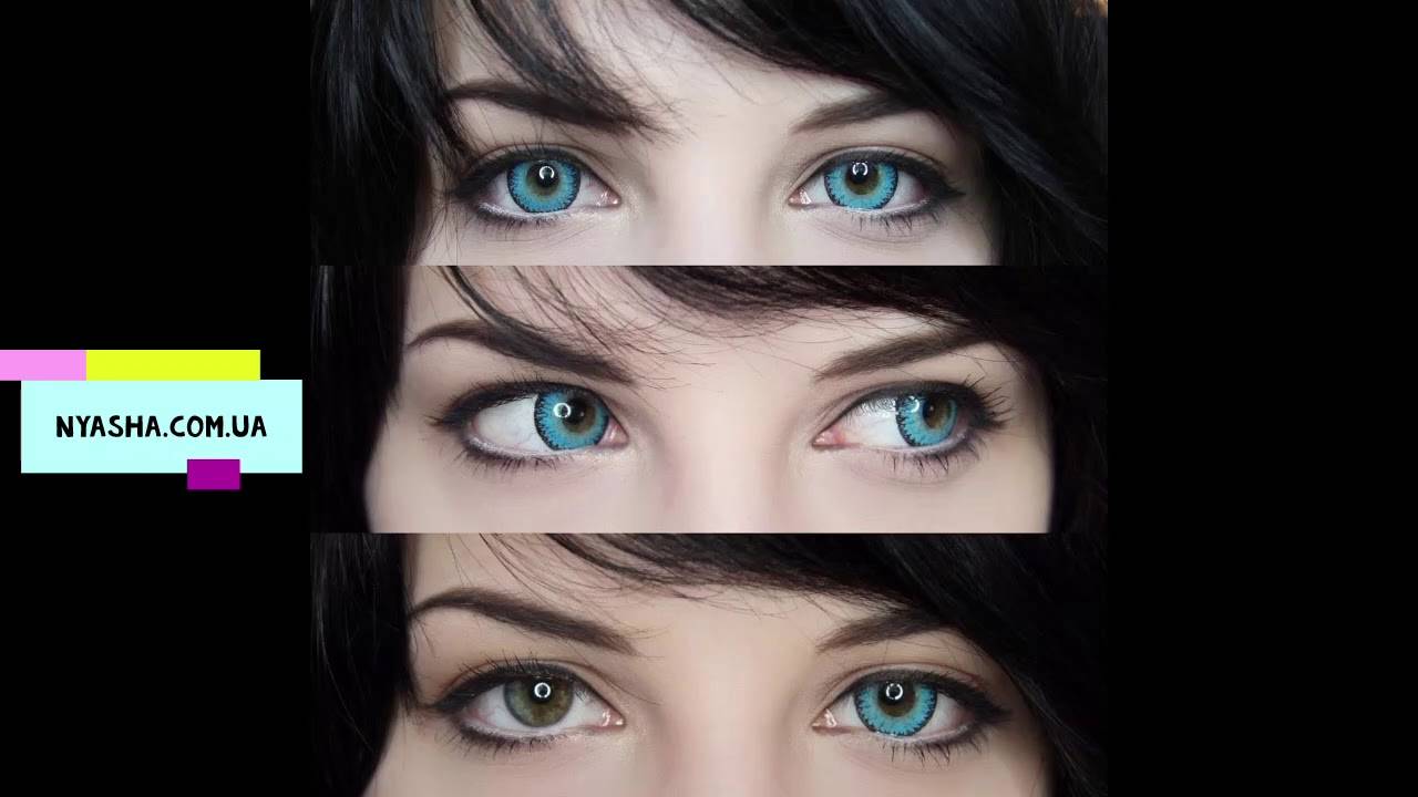 Как выглядят голубые линзы на карих глазах | образ жизни для хорошего здоровья