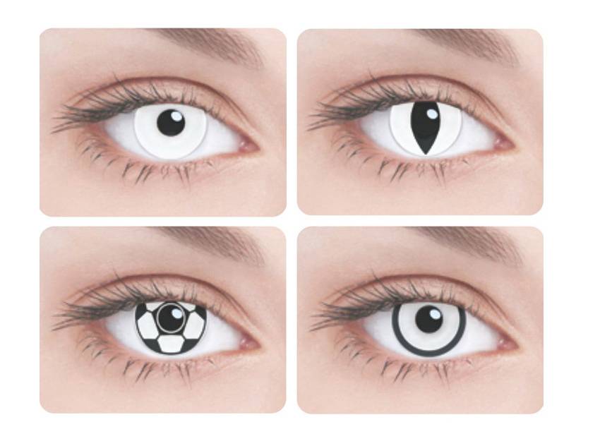 Варианты линз для глаз без зрачков