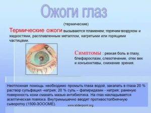 Химические ожоги глаз: симптомы, первая помощь и лечение