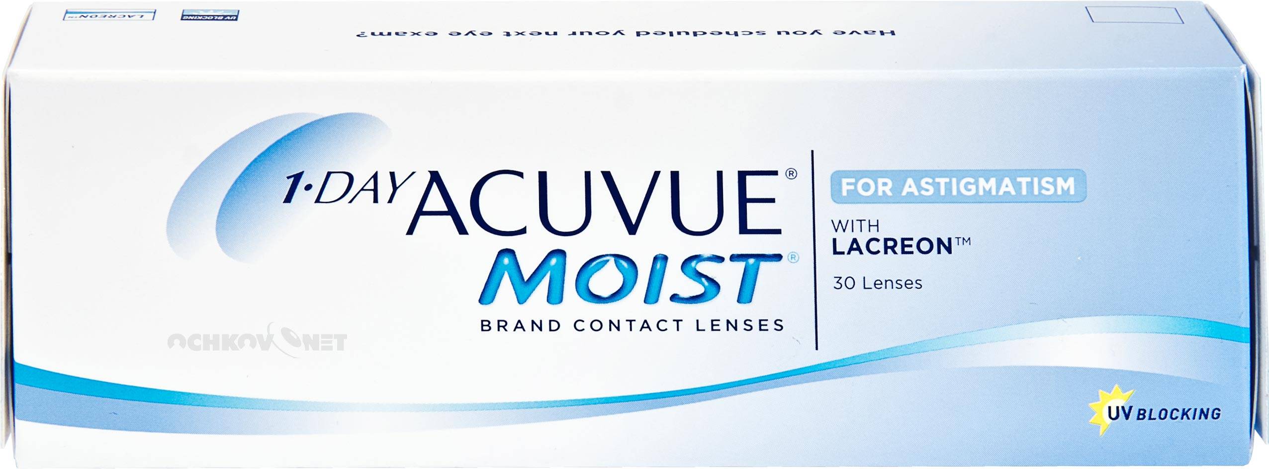 Контактные линзы 1 day acuvue moist (акувью ван дей мойст) multifocal for astigmatism от johnson johnson: 30, 90, 180 штук, чем отличаются от trueye, раствор для ежедневных торических линз опти фри pu
