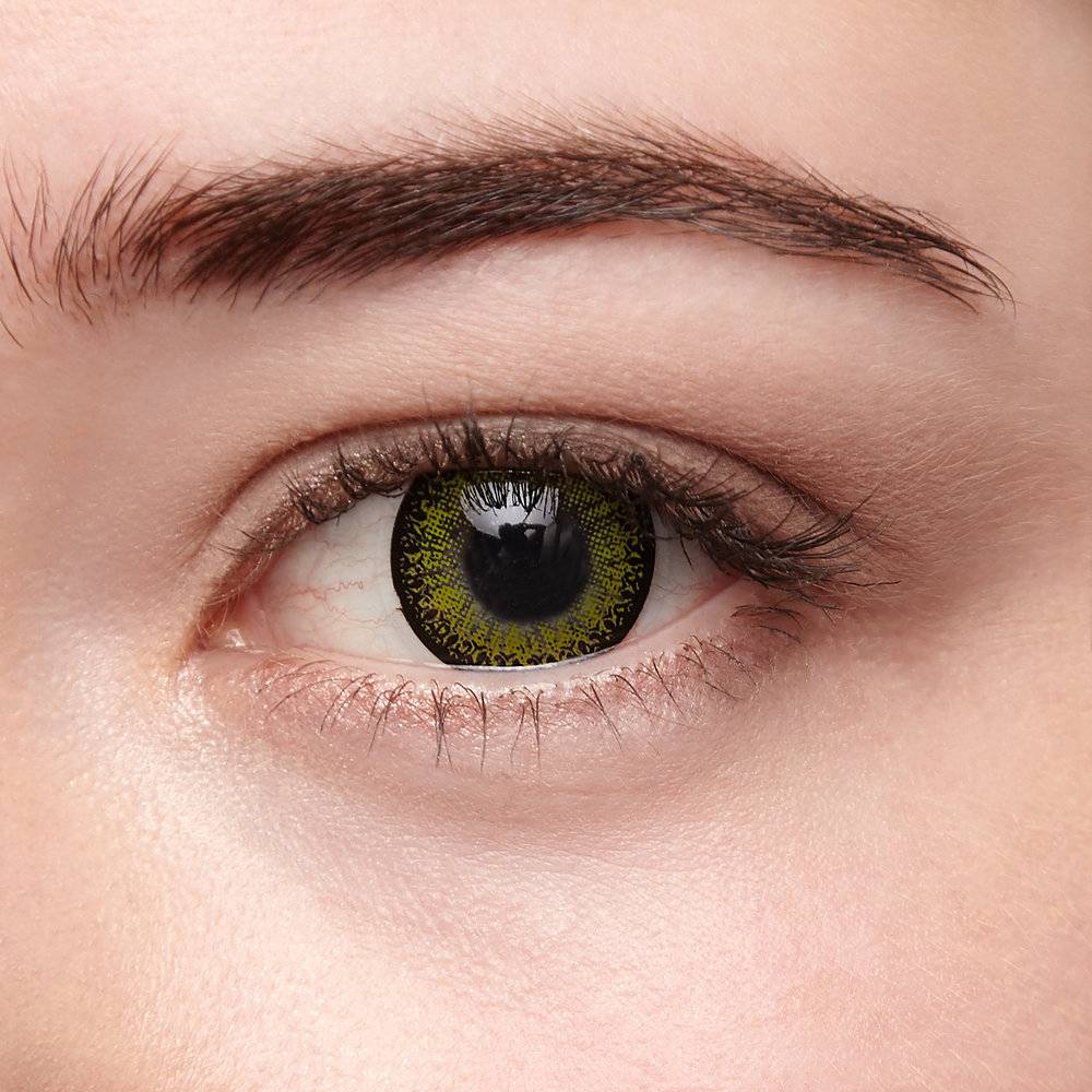 Карие линзы на зеленые глаза - на карих, на серые