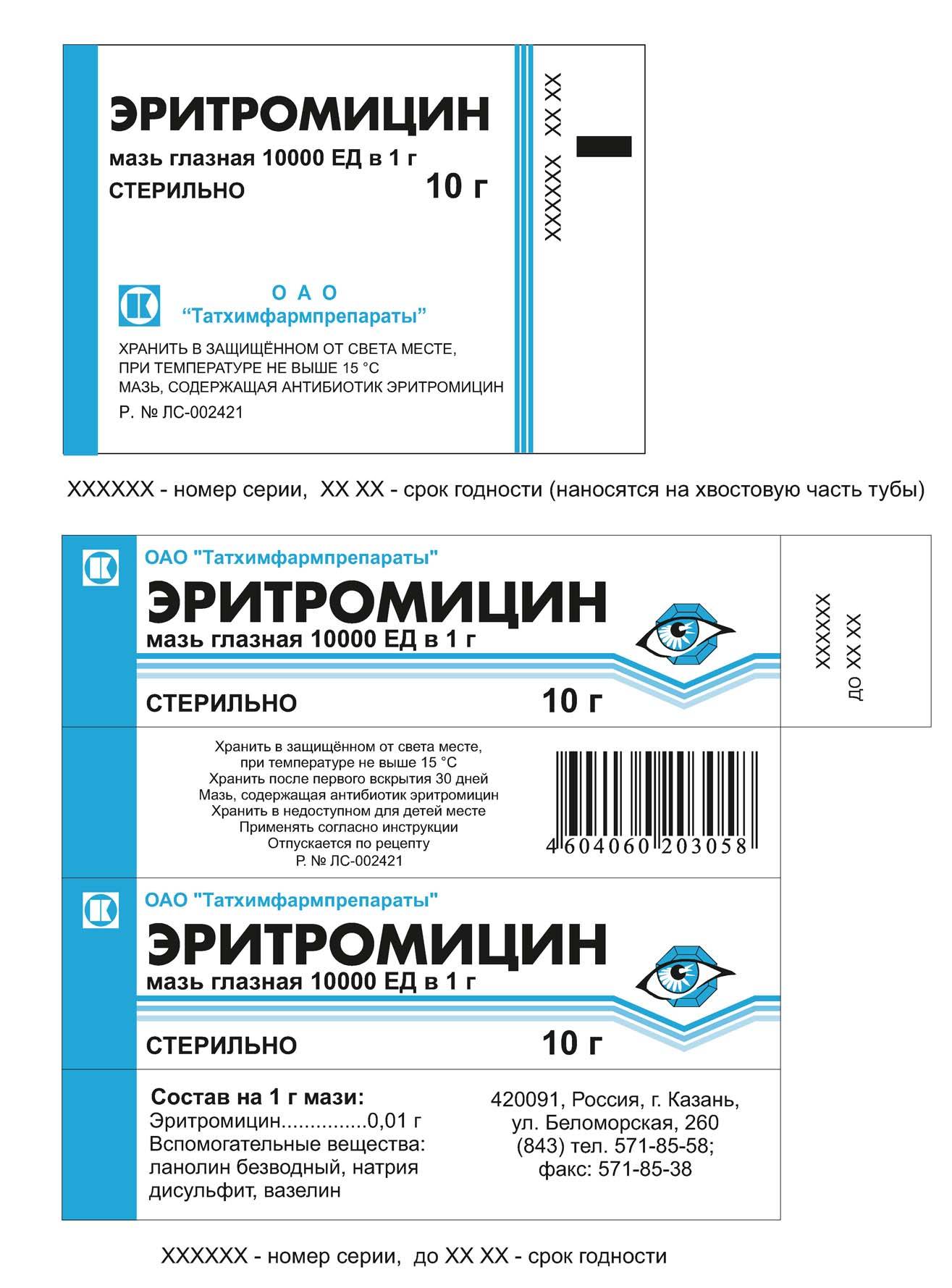 Эритромициновая мазь для глаз: инструкция, аналоги, отзывы