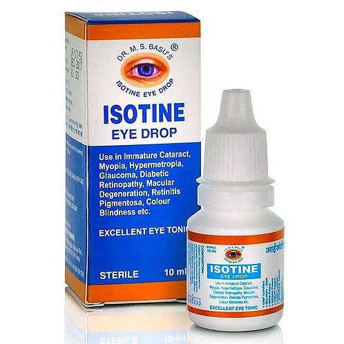 Глазные капли isotine (айсотин)