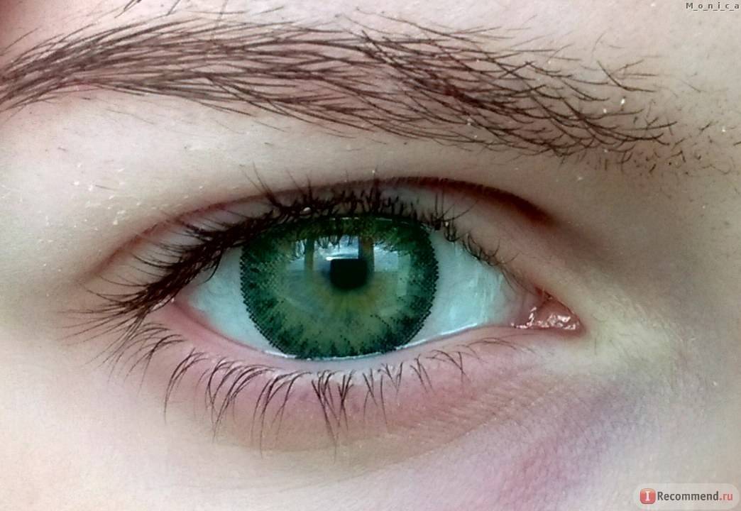 Цветные линзы для глаз - светло-зеленые, голубые, серые контактные