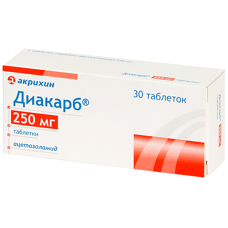 Ацетазоламид - официальная инструкция по применению, аналоги, цена, наличие в аптеках